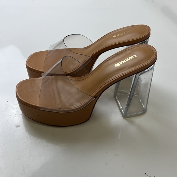 Larroude clear summer heels A9-14 - Picture 3 of 6